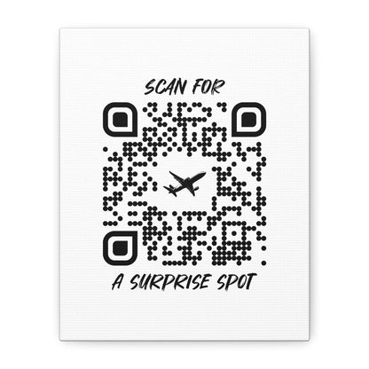 Travel – Canvas – White – Scan for a Surprise Spot