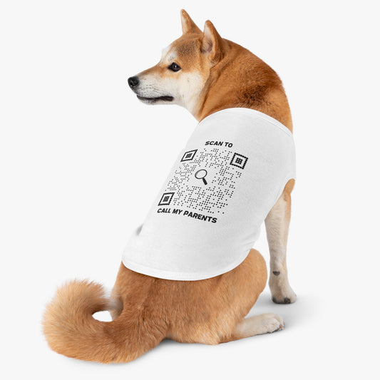 Pet Collection – Tank Top – White –  Scan to Call My Parents