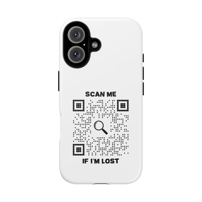 Lost & Found – Phone Case – White – Scan Me If I'm Lost
