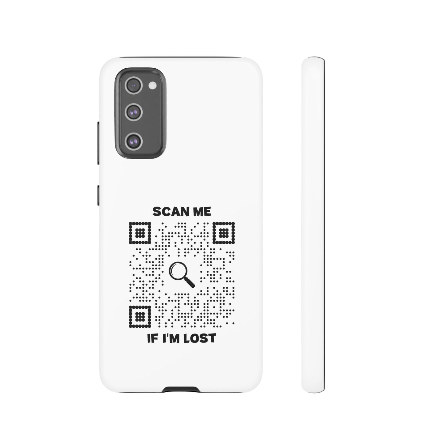 Lost & Found – Phone Case – White – Scan Me If I'm Lost
