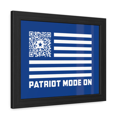 Patriot – Framed Poster – Dark Blue – Patriot Mode On