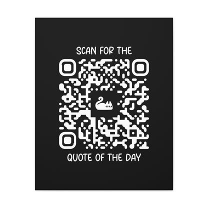 Home & Cozy – Canvas – Black – Scan for the Quote of the Day