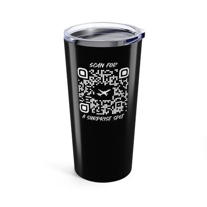 Travel – Tumbler – Black – Scan for a Surprise Spot