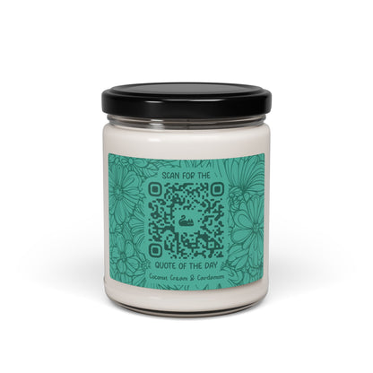 Home & Cozy – Candle – Scan for the Quote of the Day