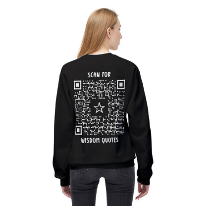 Inspiration – Sweatshirt – Scan for Wisdom Quotes