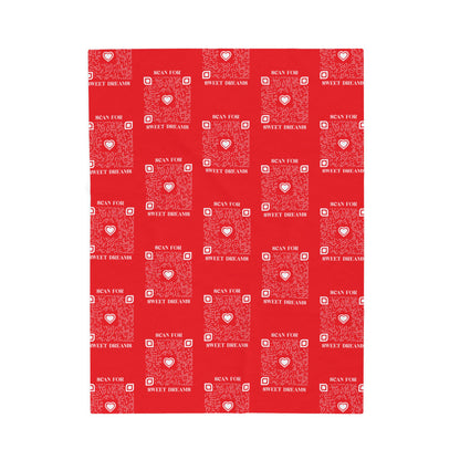 Love – Blanket – Red – Scan for Sweet Dreams