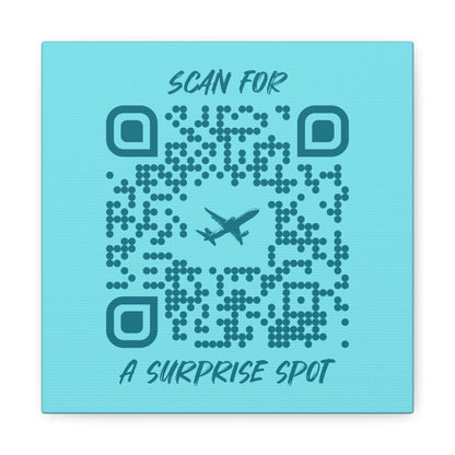 Travel – Canvas – Blue – Scan for a Surprise Spot