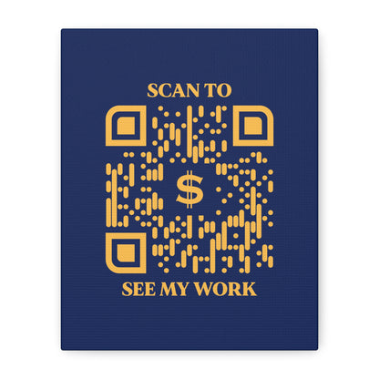 Business & Networking – Canvas – Navy – Scan to See My Work