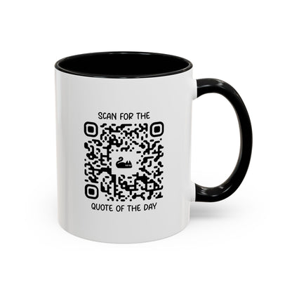 Home & Cozy – Mug – Black – Scan for the Quote of the Day