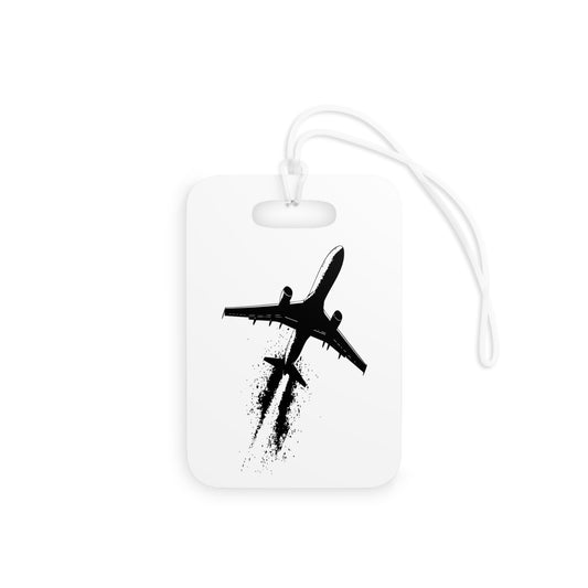Travel – Luggage Tag – White – Plane Design – Scan Me If I'm Lost