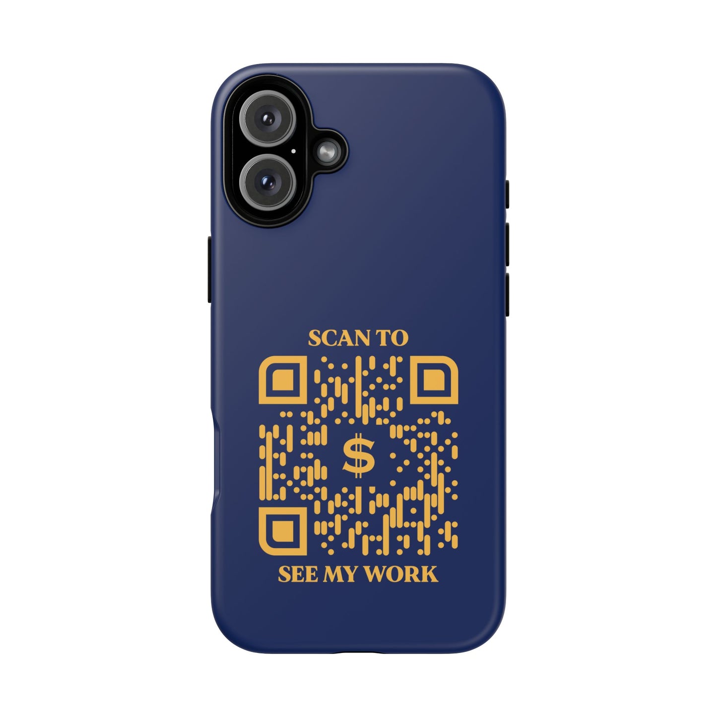 Business & Networking – Tough Case – Navy – Scan to See My Work