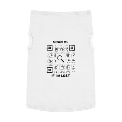 Pet Collection – Pet Tank Top – White – Scan Me If I'm Lost