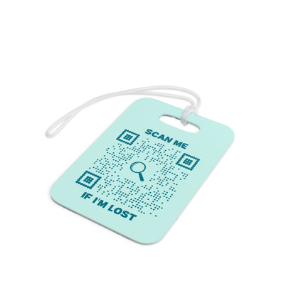 Travel – Luggage Tag – Green – Beach Design – Scan Me If I'm Lost