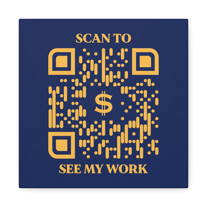 Business & Networking – Canvas – Navy – Scan to See My Work