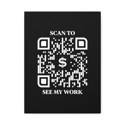 Business & Networking – Canvas – Black – Scan to See My Work