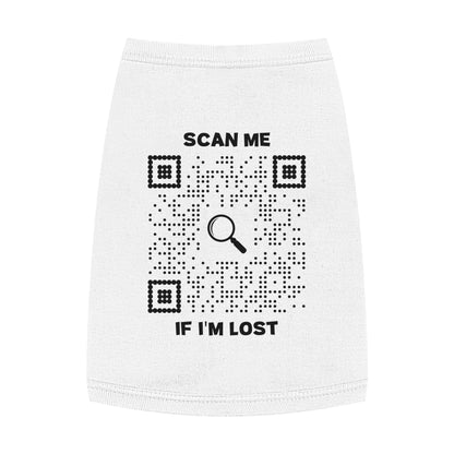 Pet Collection – Pet Tank Top – White – Scan Me If I'm Lost