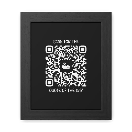 Home & Cozy – Framed Poster – Black – Scan for the Quote of the Day