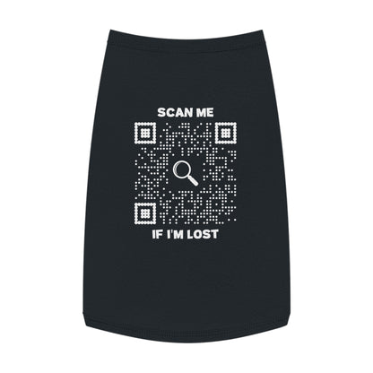Pet Collection – Pet Tank Top – Black – Scan Me If I'm Lost