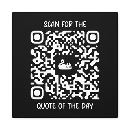 Home & Cozy – Canvas – Black – Scan for the Quote of the Day