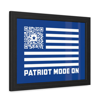 Patriot – Framed Poster – Dark Blue – Patriot Mode On