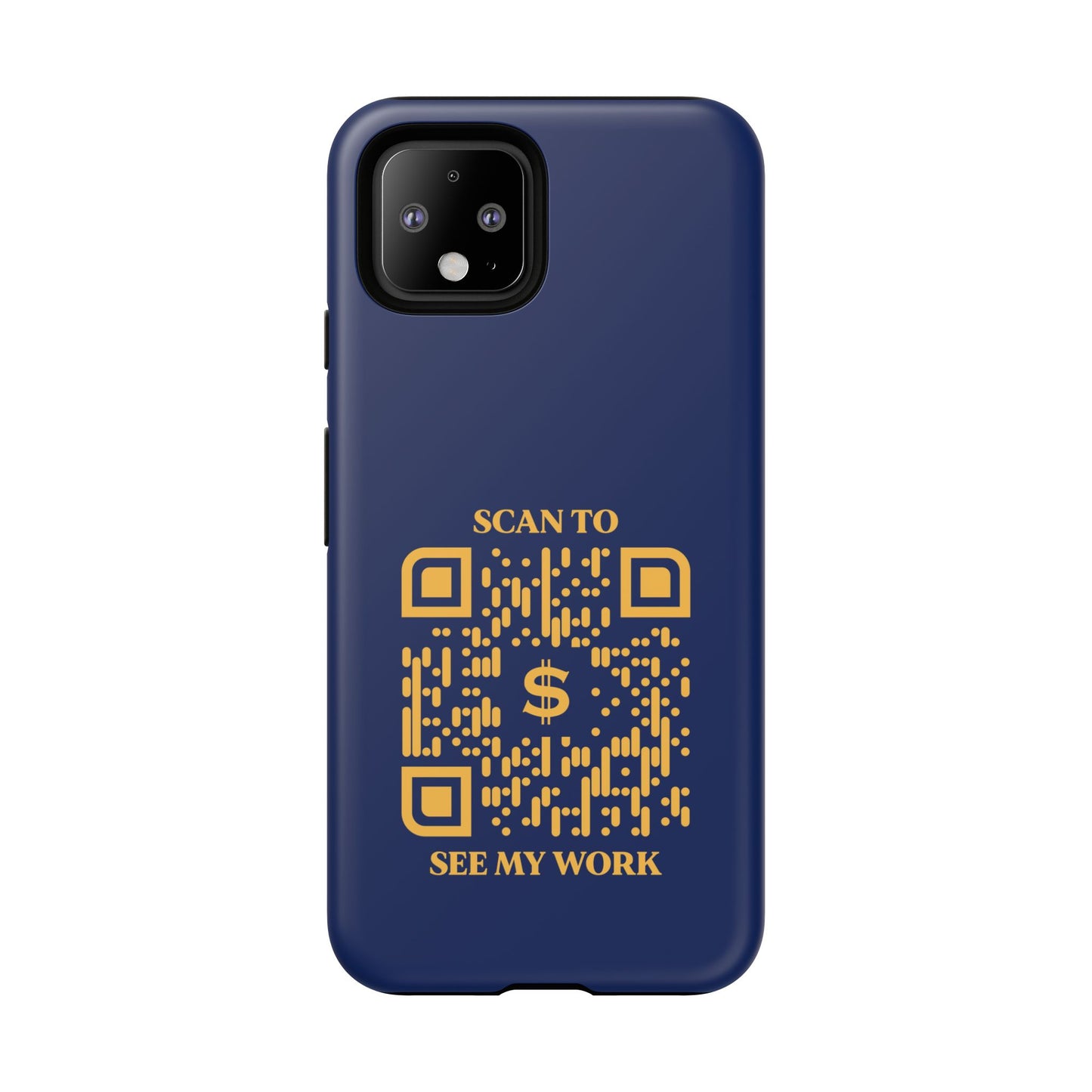 Business & Networking – Tough Case – Navy – Scan to See My Work