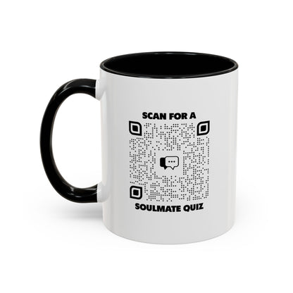 Dating – Mug – Black – Scan for a Soulmate Quiz