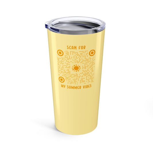 Summer – Tumbler – Yellow – Scan for My Summer Vibes