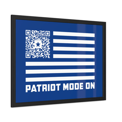 Patriot – Framed Poster – Dark Blue – Patriot Mode On