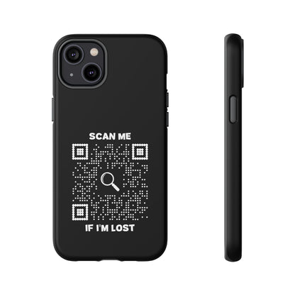 Lost & Found – Phone Case – Black – Scan Me If I'm Lost