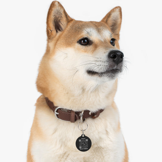 Pet Collection – Pet Tag – Black – Scan To Call My Parents