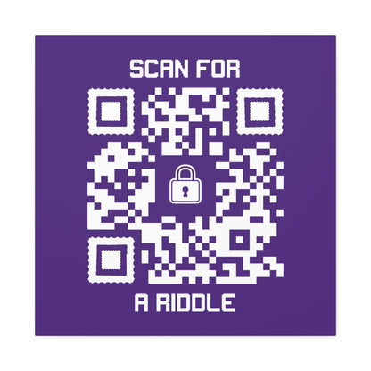 Hidden – Canvas – Purple – Scan for a Riddle
