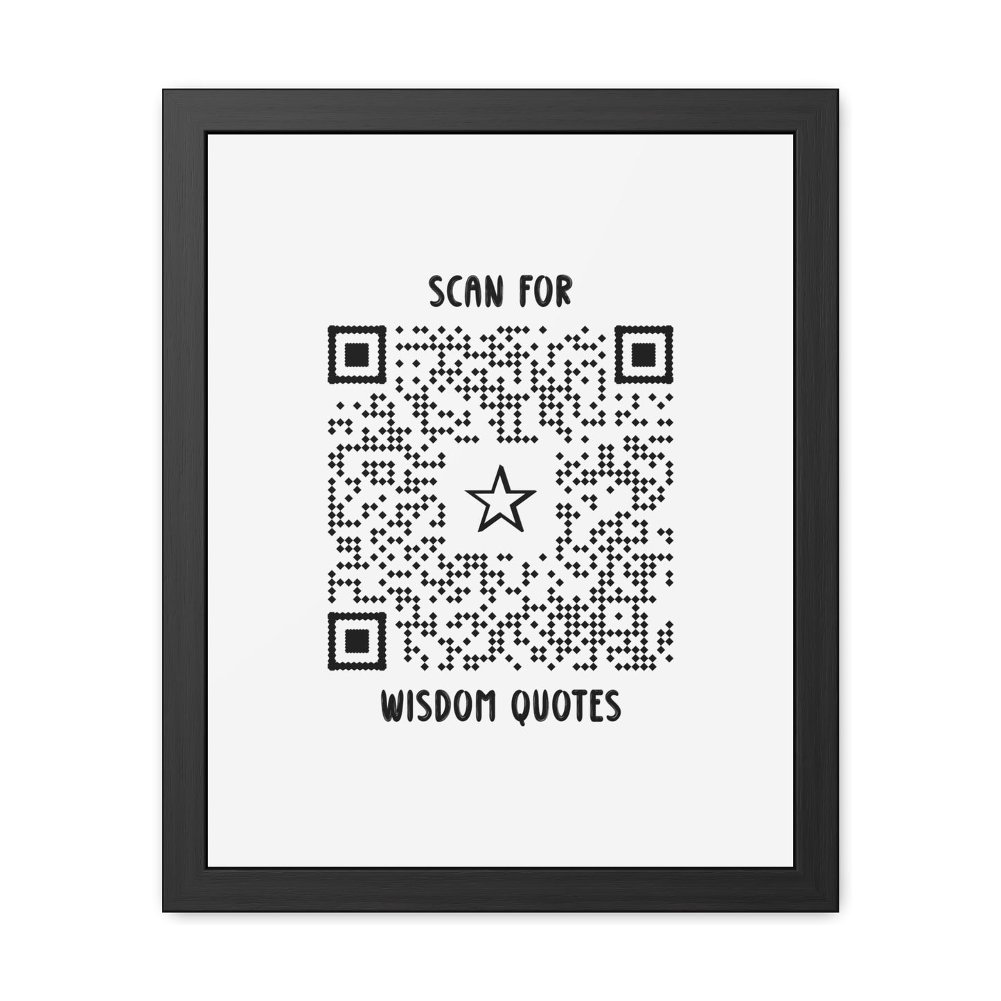 Inspiration – Framed Poster – White – Scan for Wisdom Quotes