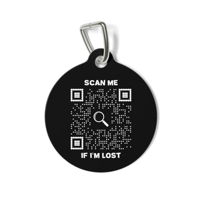 Lost & Found – Cat Tag – Black – Scan Me If I'm Lost