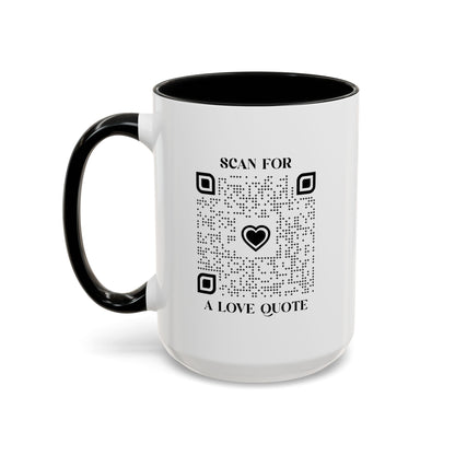 Love – Mug – Black – Scan for a Love Quote