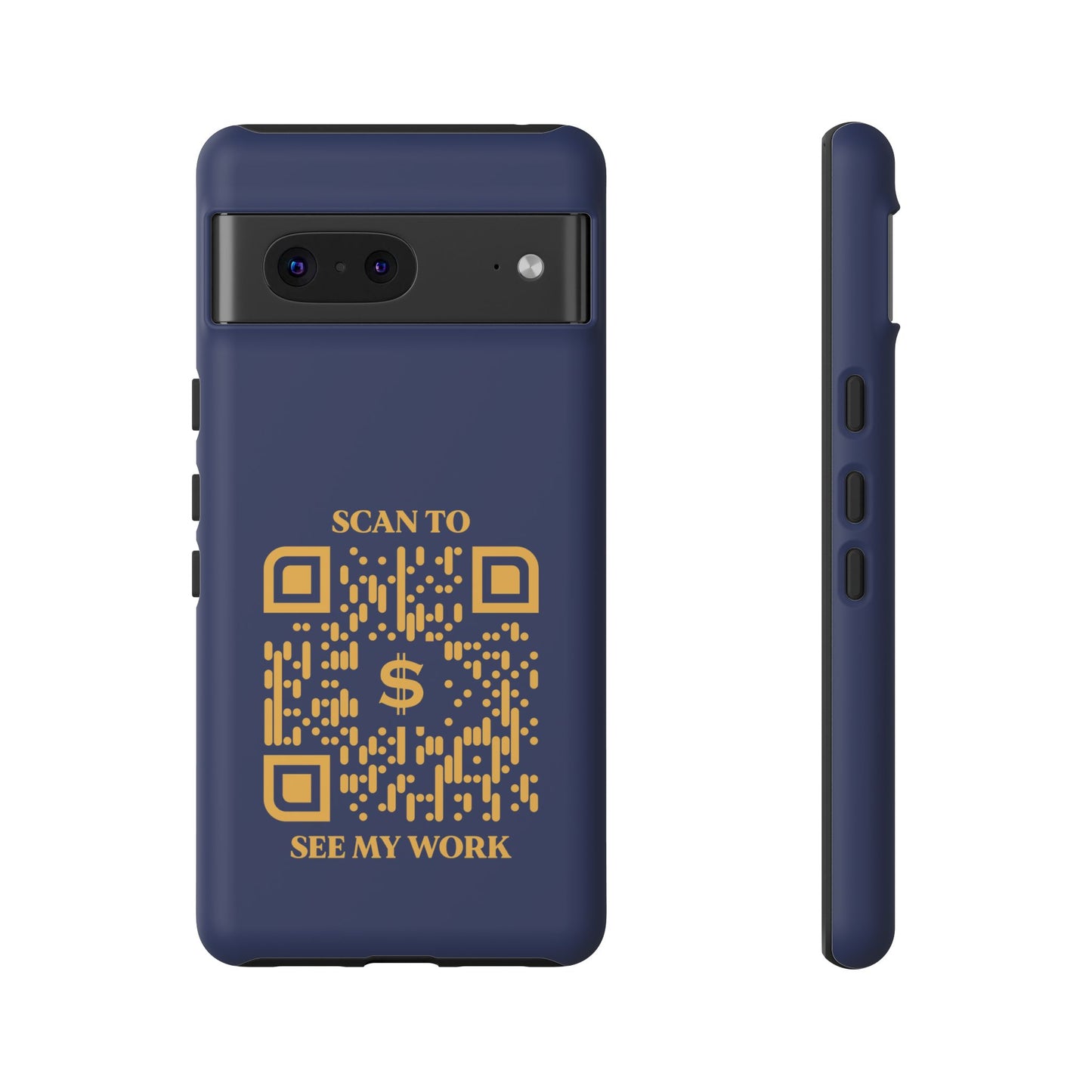 Business & Networking – Tough Case – Navy – Scan to See My Work