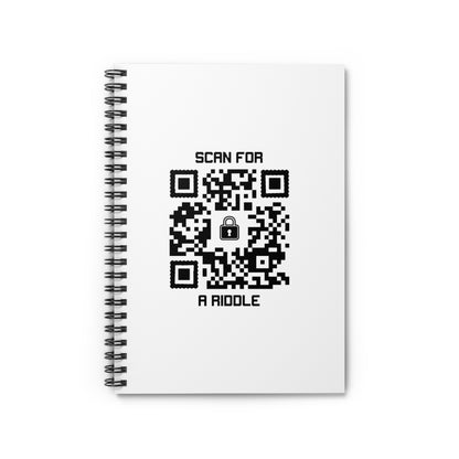 Hidden – Notebook – White – Scan for a Riddle