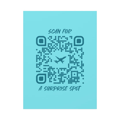 Travel – Canvas – Blue – Scan for a Surprise Spot