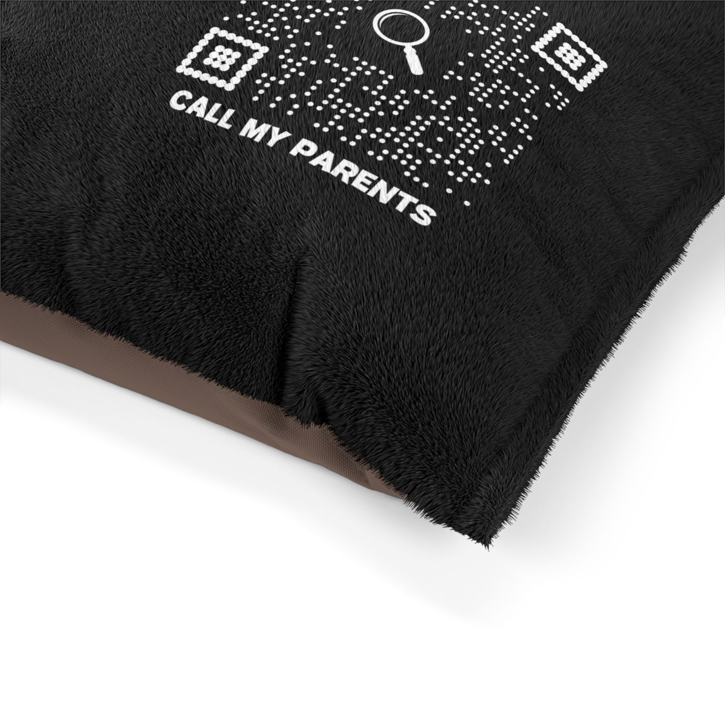 Pet Collection – Bed – Black – Scan to Call My Parents