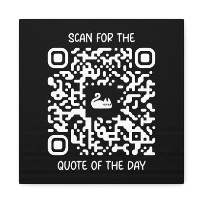 Home & Cozy – Canvas – Black – Scan for the Quote of the Day