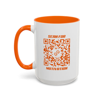 Fitness – Mug – Orange – Scan for Motivation