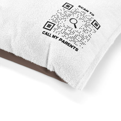 Pet Collection – Bed – White – Scan to Call My Parents