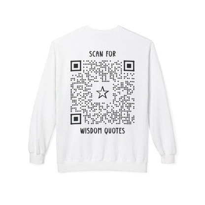 Inspiration – Sweatshirt – Scan for Wisdom Quotes