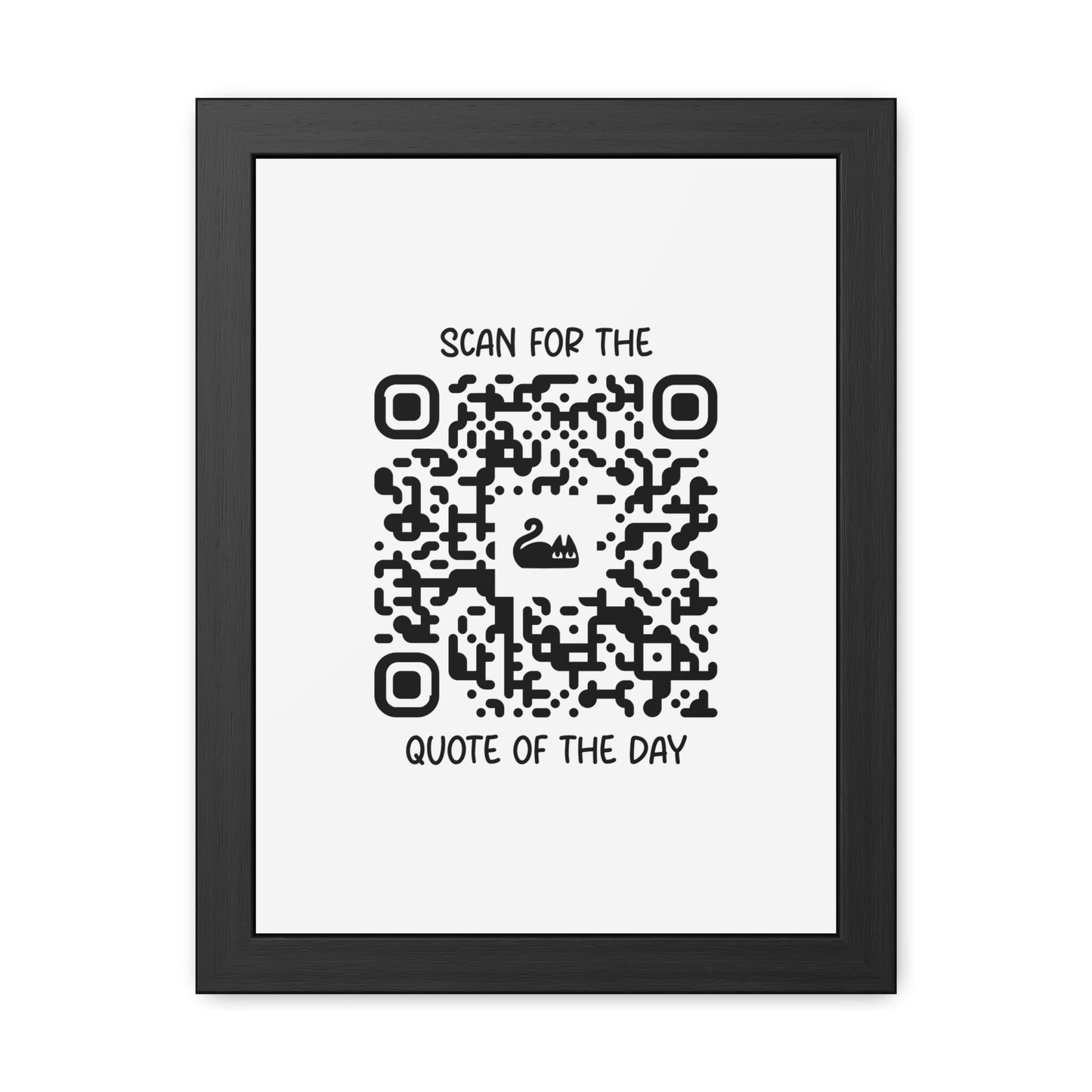 Home & Cozy – Framed Poster – White – Scan for the Quote of the Day