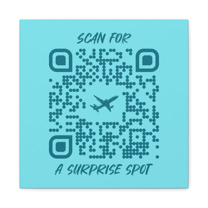Travel – Canvas – Blue – Scan for a Surprise Spot