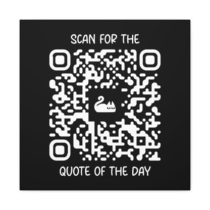 Home & Cozy – Canvas – Black – Scan for the Quote of the Day