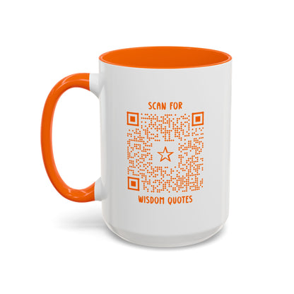 Inspiration – Mug – Orange – Scan for Wisdom Quotes