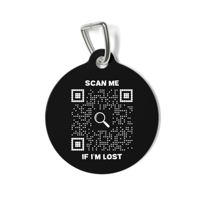 Pet Collection – Dog Tag – Black – Scan Me If I'm Lost
