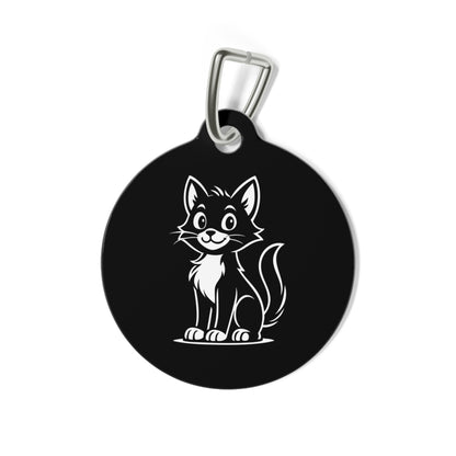 Pet Collection – Cat Tag – Black – Scan Me If I'm Lost