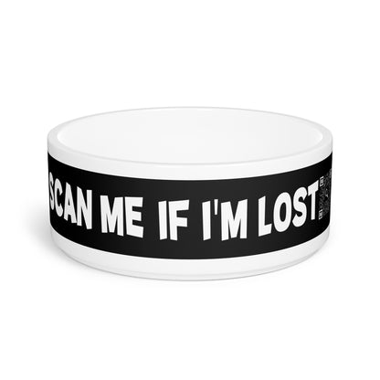 Pet Collection – Bowl – Black – Scan Me If I'm Lost