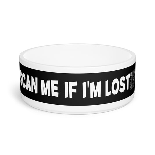 Pet Collection – Bowl – Black – Scan Me If I'm Lost